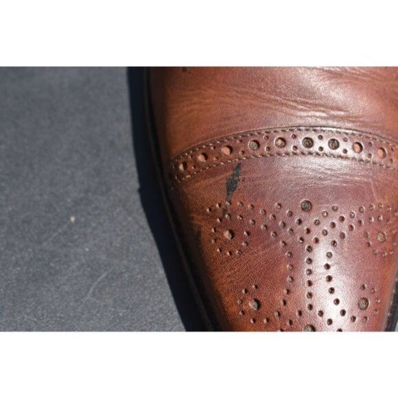 Men\'s Just a Men Shoe Brown Soft Leather Lace up Oxford Italian Dress Shoe 9.5 main image 9